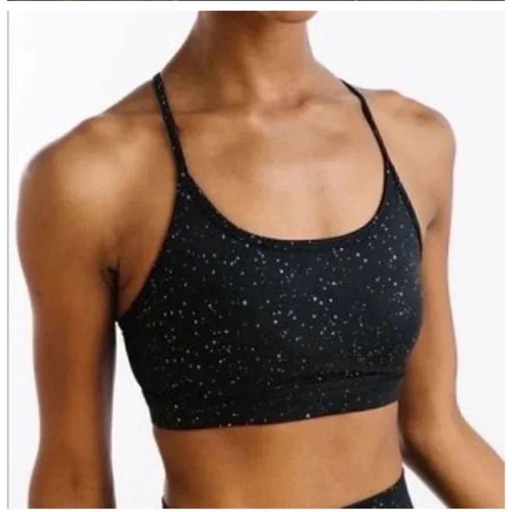 ZYIA Black Reflective Mirage Brilliant Bra Black Speckled Size XS